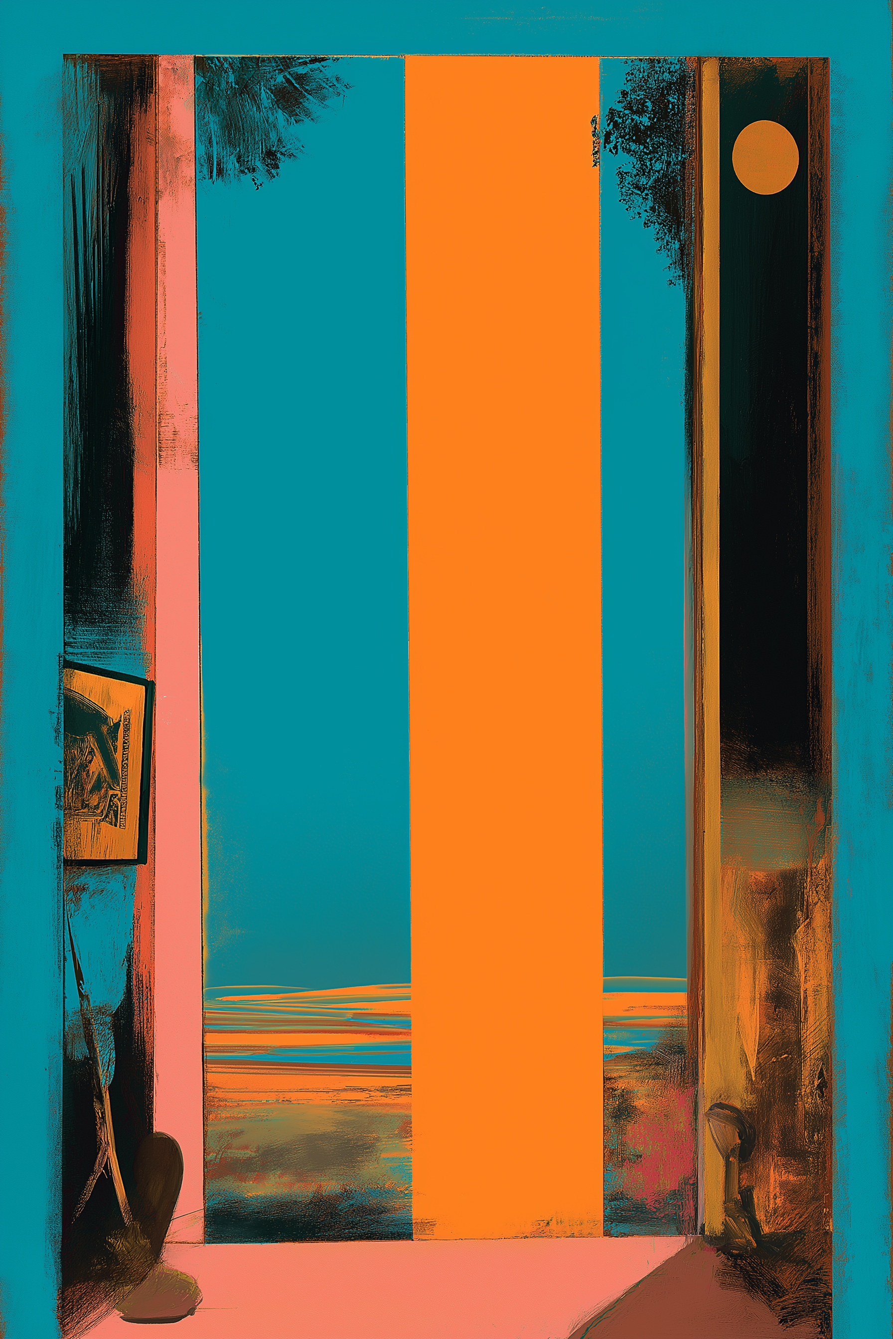 Surreal Doorway Sunset Wall Art