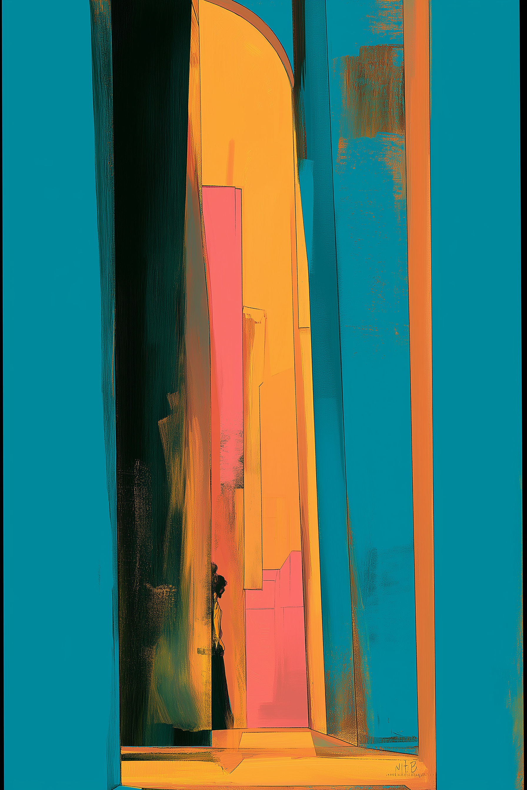 Abstract Urban Passage Wall Art