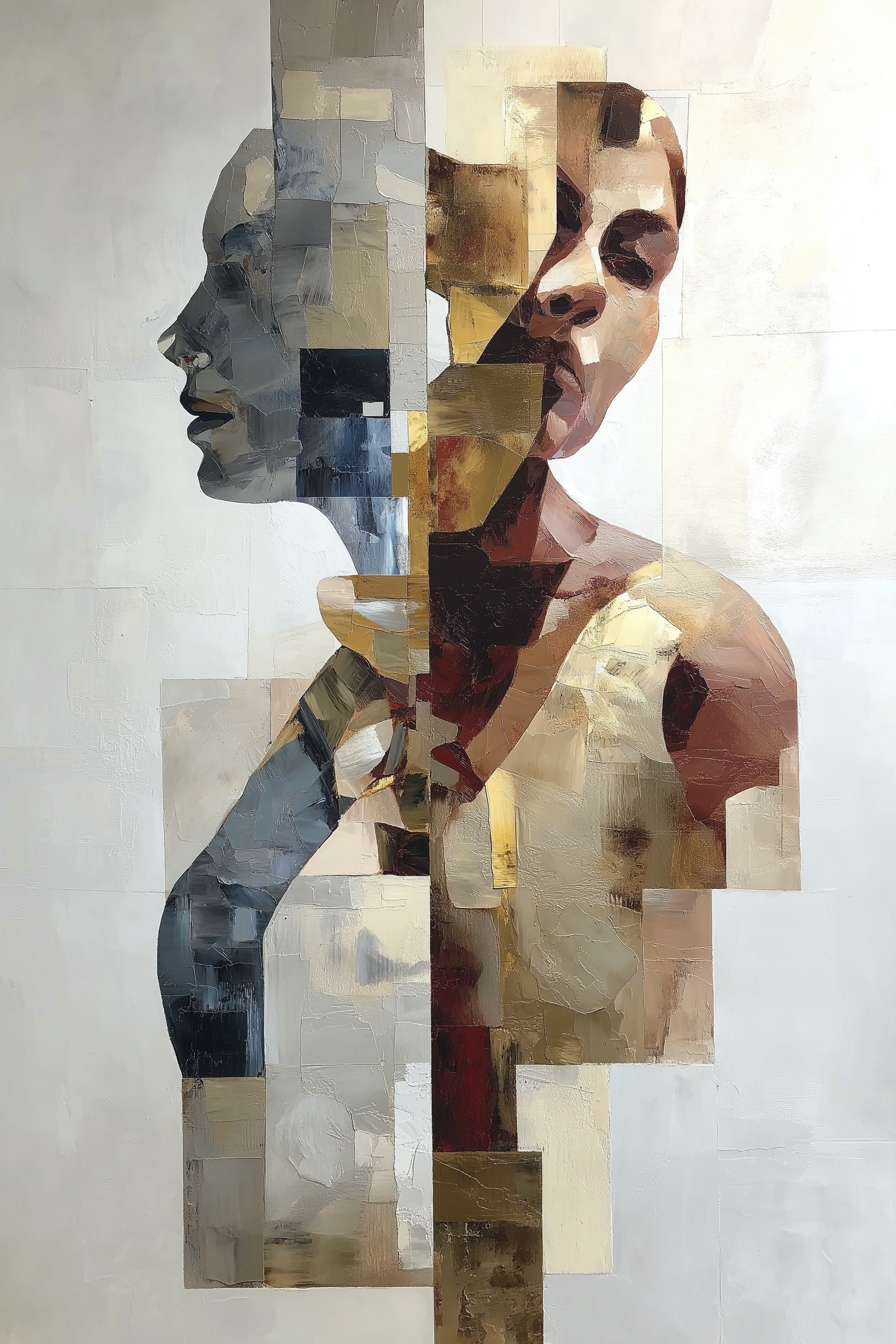 Abstract Duality Portrait Wall Art
