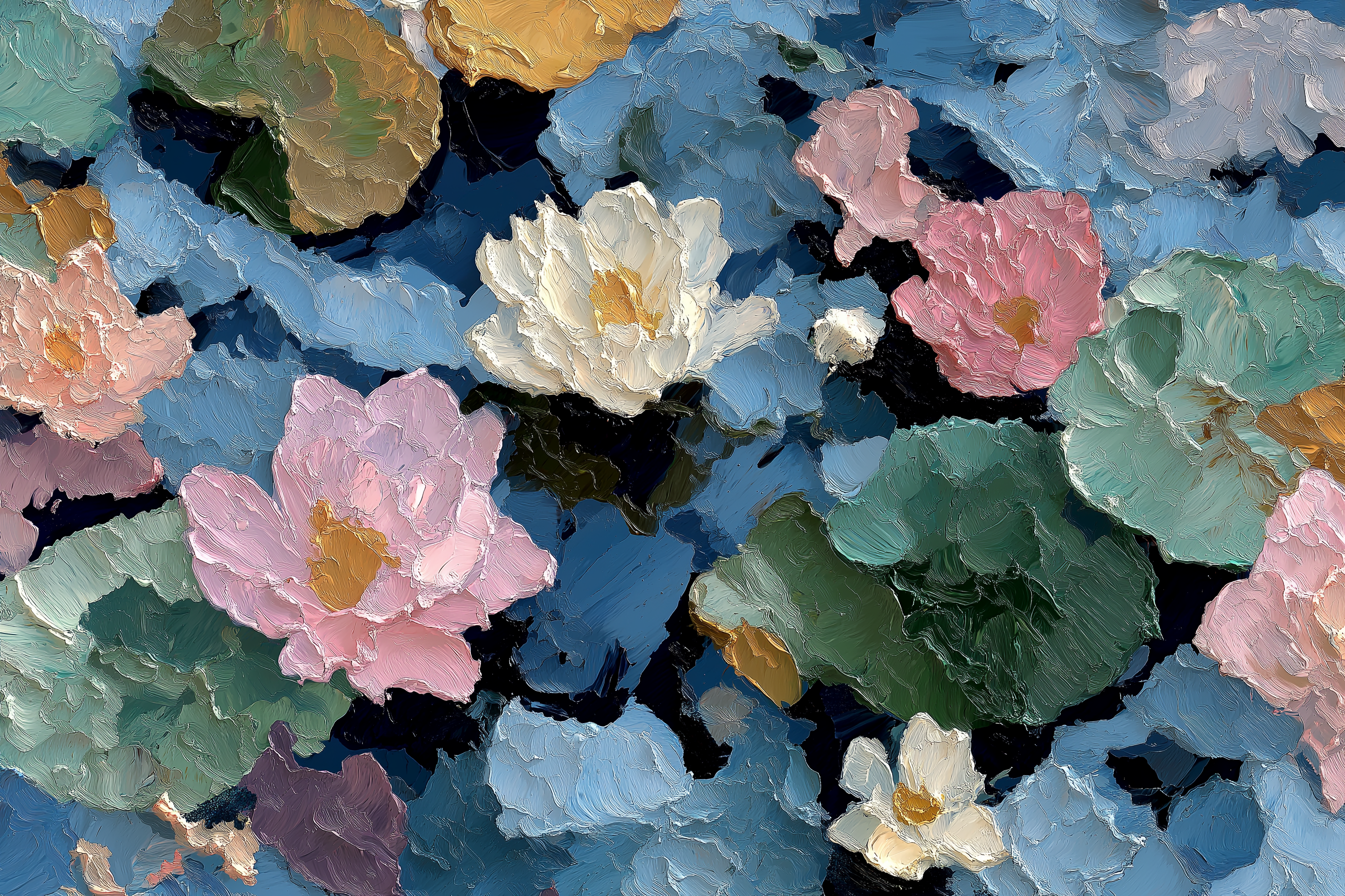 Impressionist Lotus Bloom Wall Art