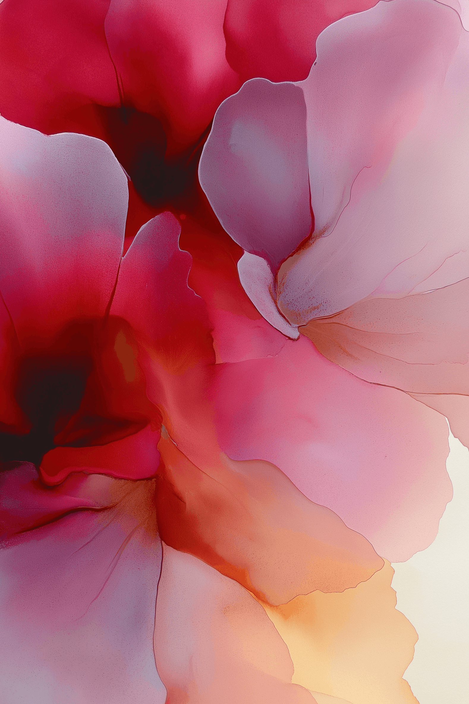 Abstract Watercolor Petal Pink