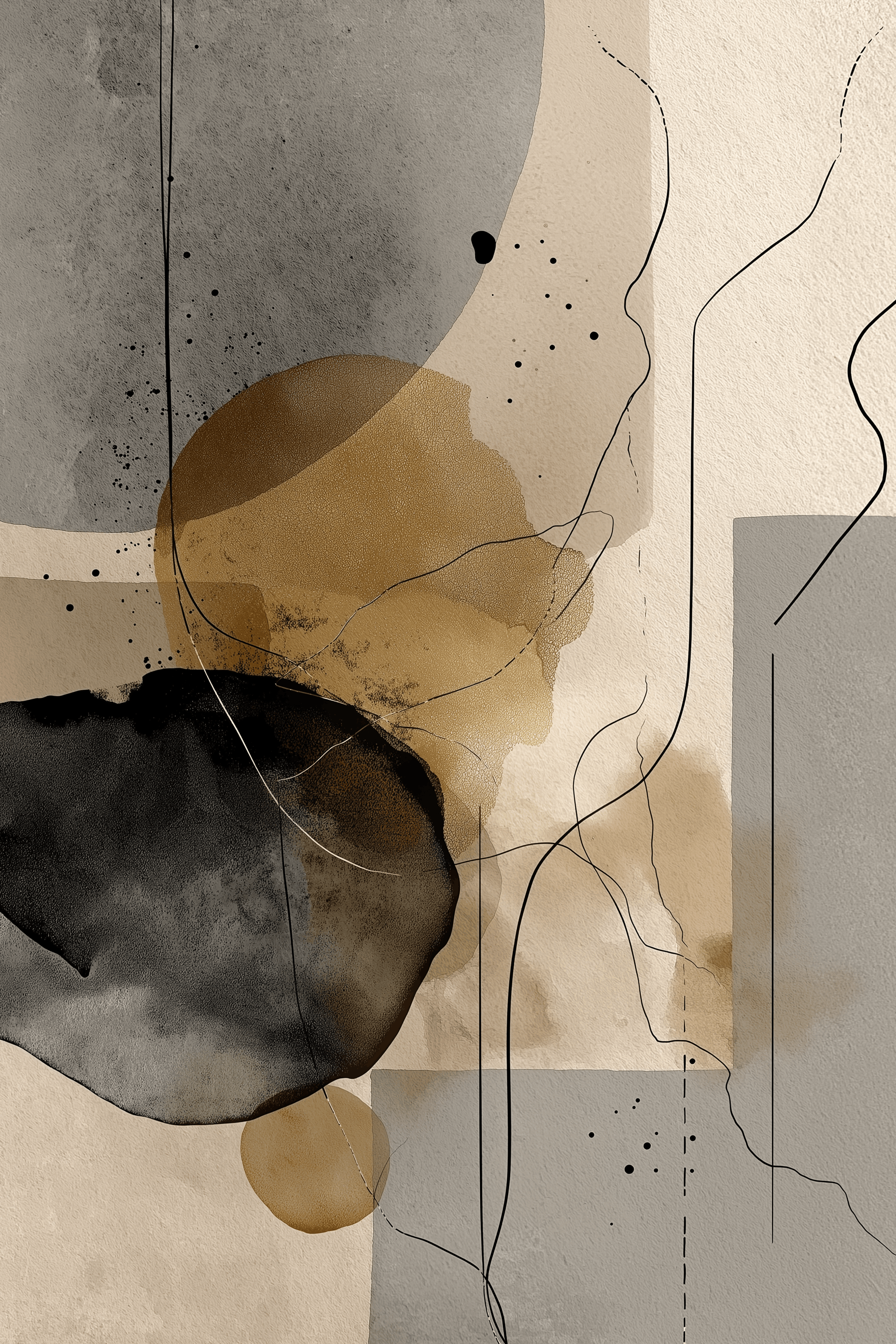 Minimalist Earth Tone Abstract Contemporary Neutral