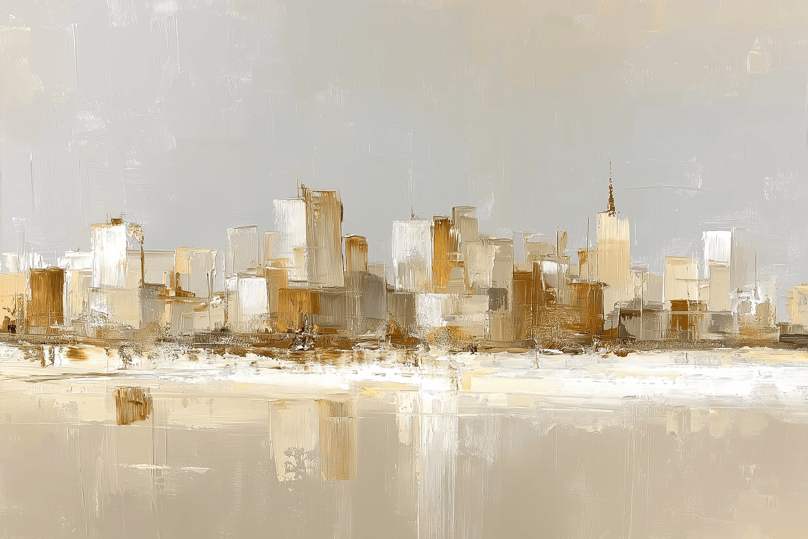 Abstract Cityscape Gold