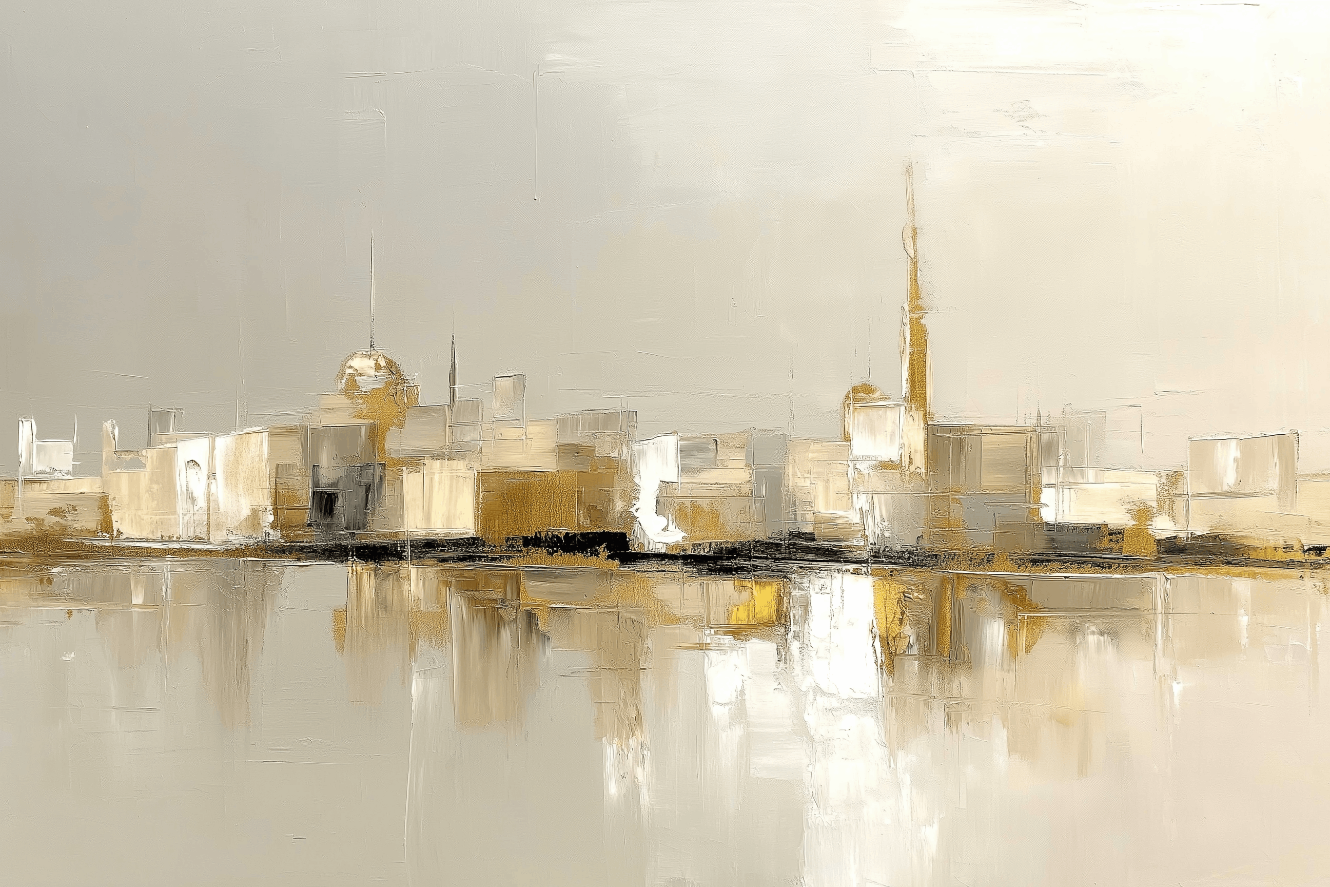 Abstract City Skyline Gold