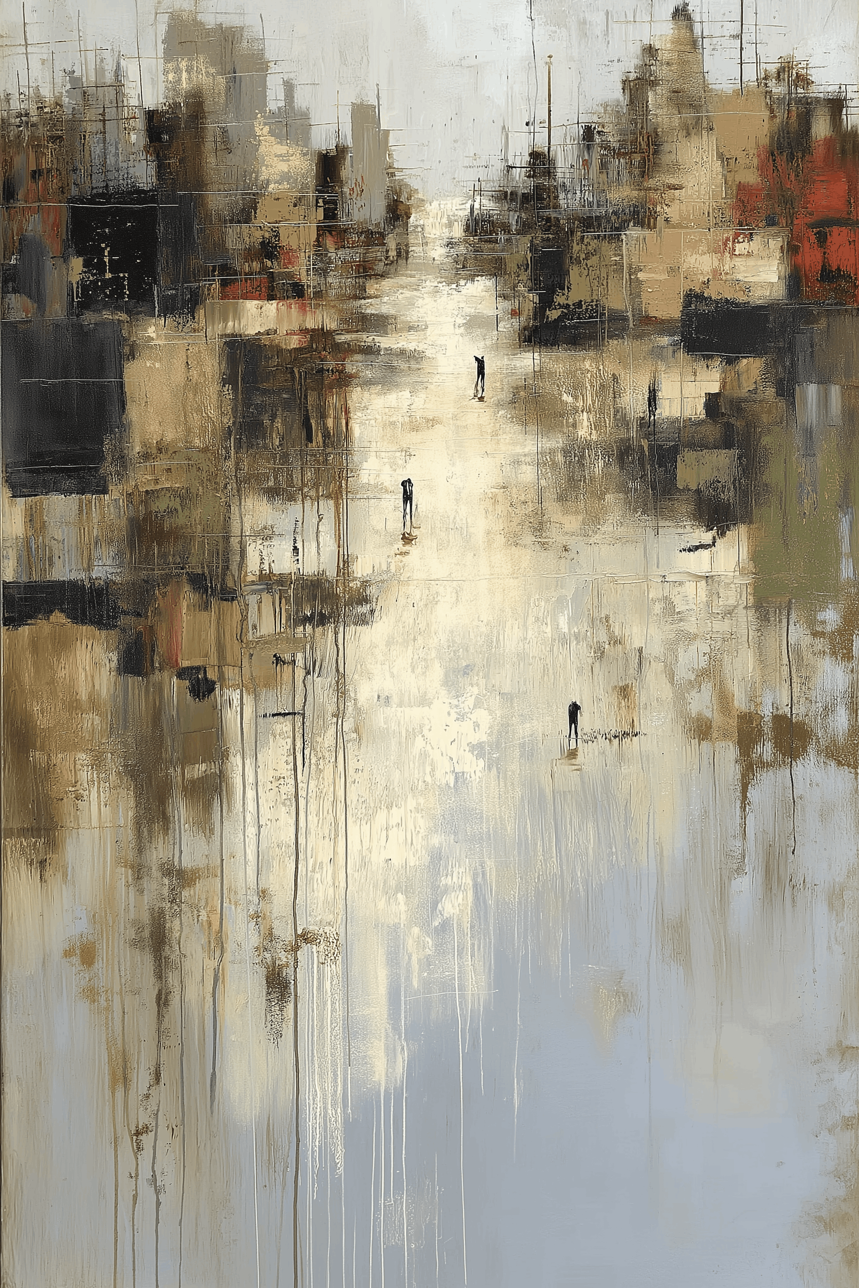 Abstract Cityscape Neutral Urban Reflection