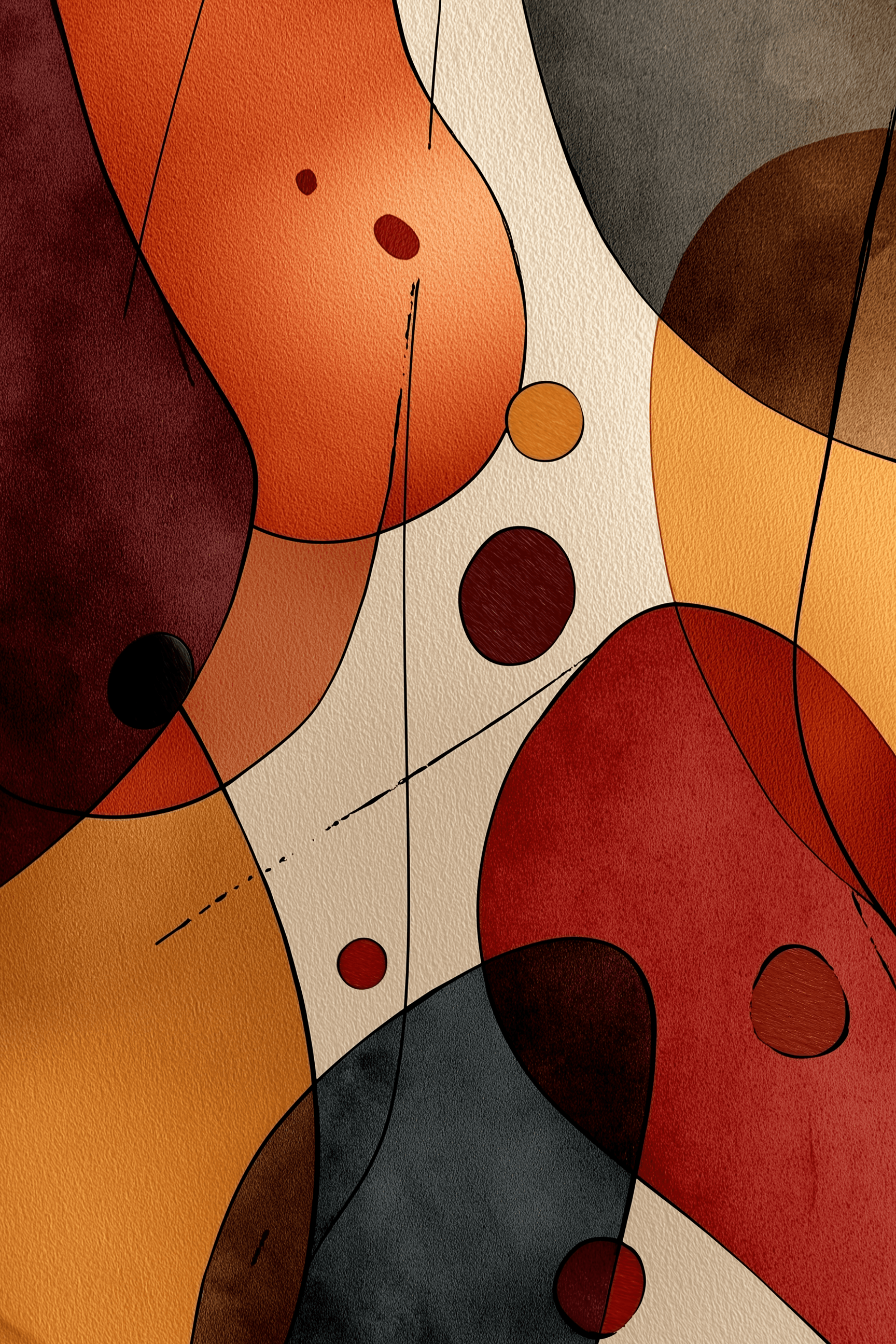 Abstract Organic Orange