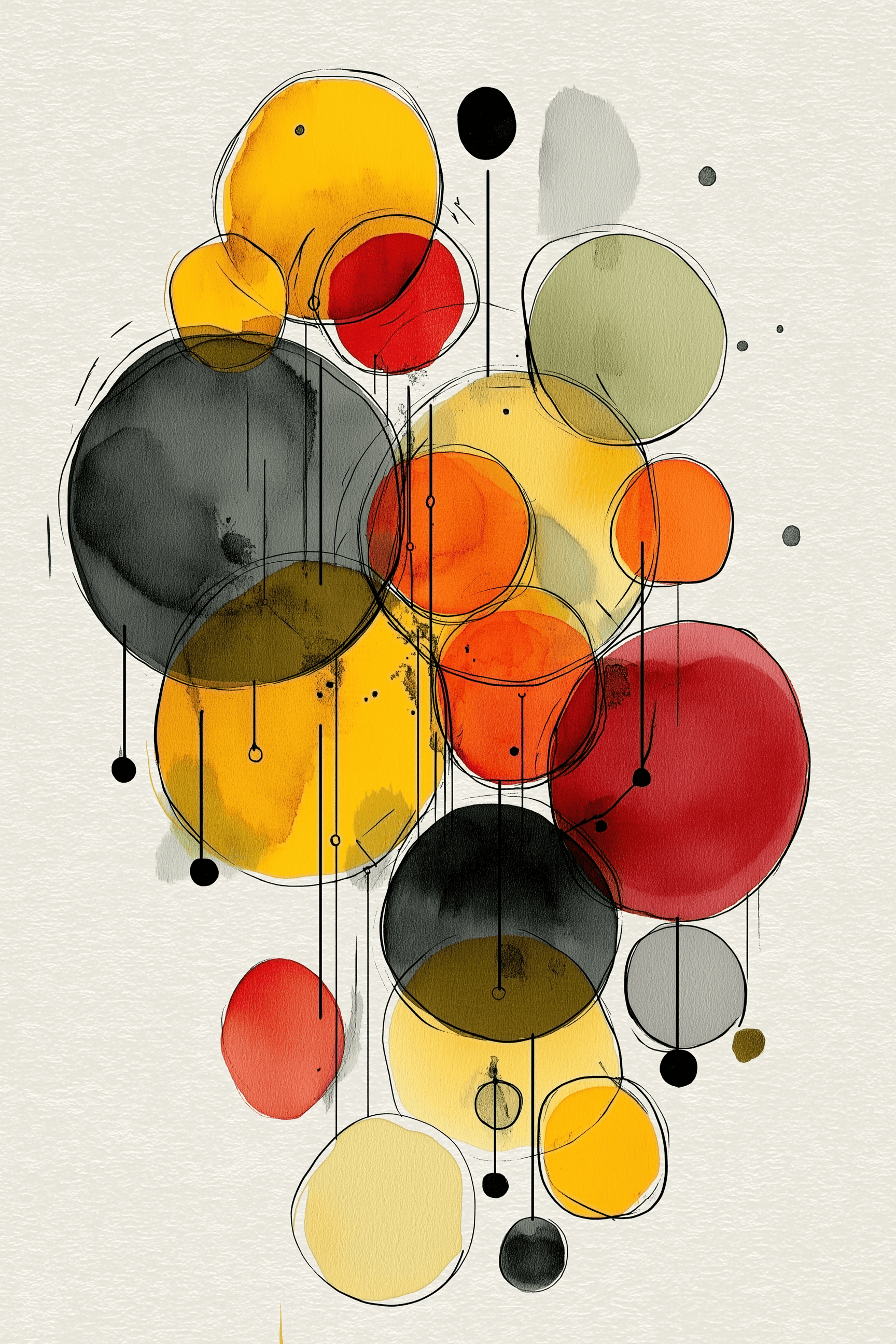 Abstract Circles Orange