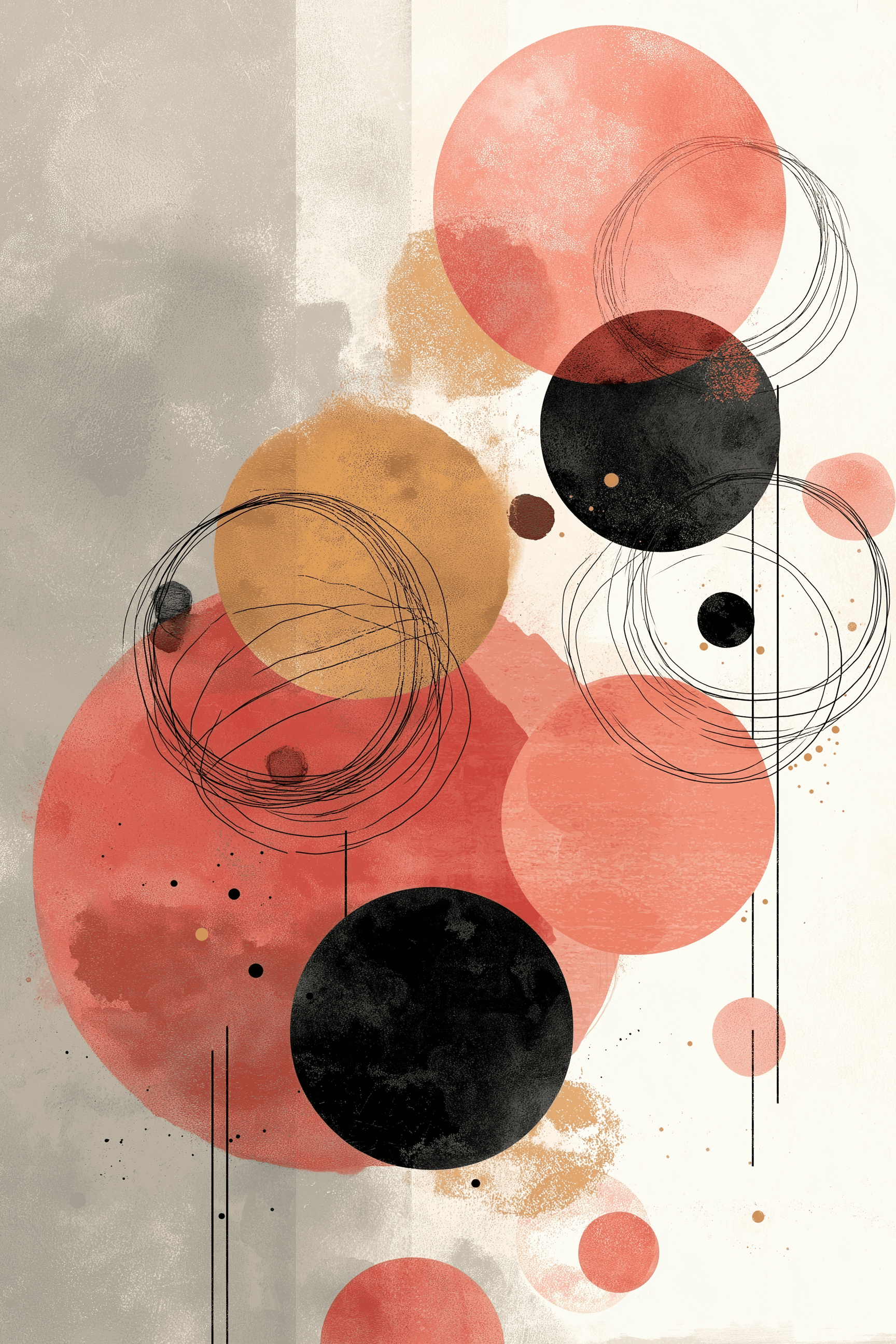 Abstract Circles Warm Neutral